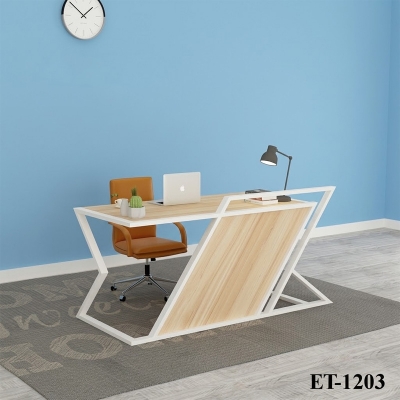 Picture of Luxury CEO Office Table ET-1203-White & Red Oak