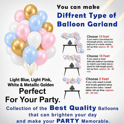 Welcome Baby Party Decoration Combo Set with Balloon Banner and Silver Foil Backdrop Package 91 Pcs