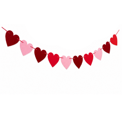I Love You and Heart Banner Set Romantic Valentines Day and Anniversary Party Decoration 2 Pcs