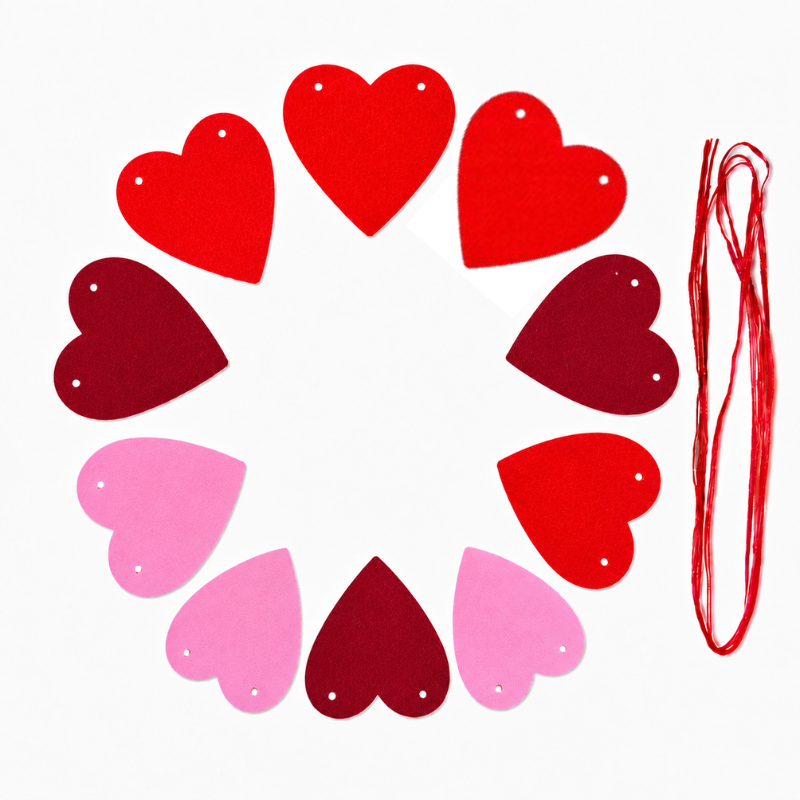 I Love You and Heart Banner Set Romantic Valentines Day and Anniversary Party Decoration 2 Pcs