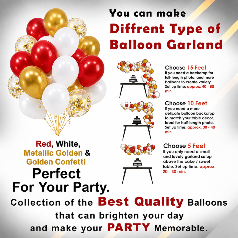 Welcome Home Decoration Combo Kit Metallic Arch Balloons Glitter Banner and Hand Pumper Set 96 Pcs