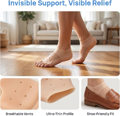Picture of Silicone Heel Anti Crack Set for Men and Women (Free Size) 1 Pair