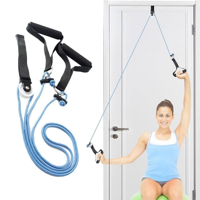 Picture of Overhead Hand Shoulder Pulley Equipment Kit w/Rope for Home Gym Exercise & Physical Therapy, for Frozen Shoulder and Hand Physiotherapy Exercise - Multicolor - Int: One size