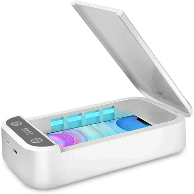 Picture of Led Uv Sterilizer Box - 99% Clean Anything Within 5 Mins - Portable Multi-Function Electric Cleaner Case Box for Cell Phone, Jewelry, Pacifier, Watches, Toy, Keys - Int: One size