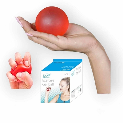 Picture of UM GEL BALL for Wrist Muscles Strengthening and Stress Relief Gel Ball for hand exercise Exercise Gel Ball for Wrist Muscles - Red - Int: One size