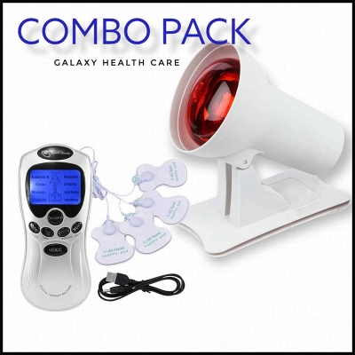 Picture of Digital Therapy Machine and Infrared Light 100w Heat Lamp Red Light Therapy, Blood Circulation, Back Pain, Muscle Pain, Joint Pain, Neck Pain, Shoulder Pain - White - Int: One size