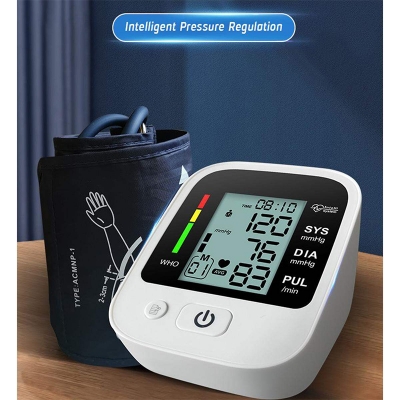 Picture of COMFORT Arm Tensiometers Home Lcd Digital Portable Sphygmomanometer Heart Rate Meter Voice Medical Blood Pressure Monitor - Int: One size