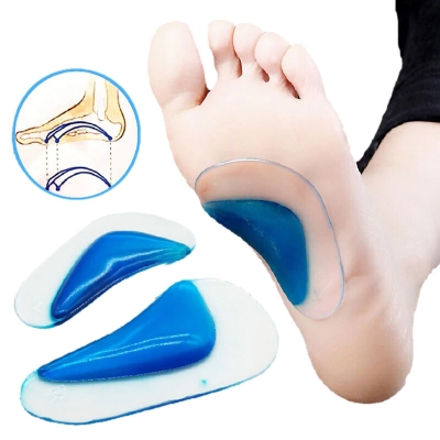 Picture of Insole Orthotic Professional Arch Support Insole Flat Foot Flatfoot Corrector Shoe Cushion Insert Silicone Gel Orthopedic Pad - White - Int: One size