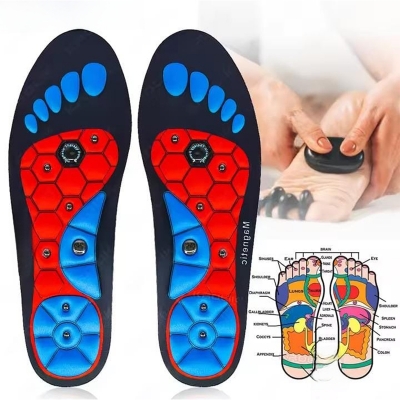 Picture of Therapy Sports Insoles Massage Medical Magnetic Foot Weight Loss Slimming Acupressure Insole Anti-fatigue Health Care Shoe Pads - Multicolor