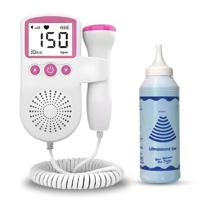 Picture of Doppler Fetal Rate Monitor Baby Fetal Sound Heart Detector LCD Display with gel - Multicolor - Int: One size