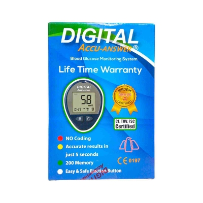Picture of Digital Accu-Answer Blood Glucose Monitoring System - Multicolor - Int: One size