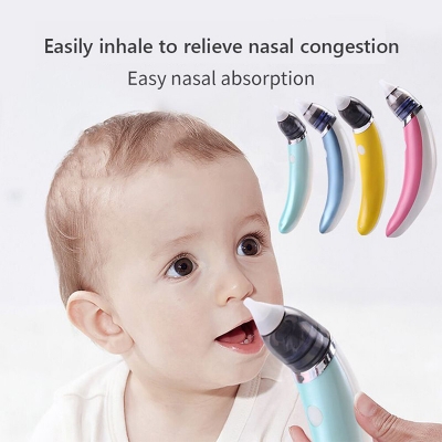 Picture of Baby Nasal Aspirator Electric Baby Nasal Vacuum Cleaner Hygienic Nose Snot Cleaner Rechargeable Baby Items Care Utensils - Multicolor - Int: One size