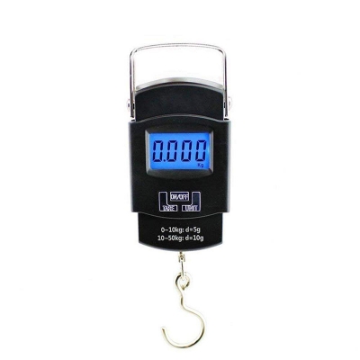 Picture of Bolt Electronic Portable Fishing Hook Type Digital LED Screen Luggage Weighing Scale, 50 kg/110 Lb (Black)