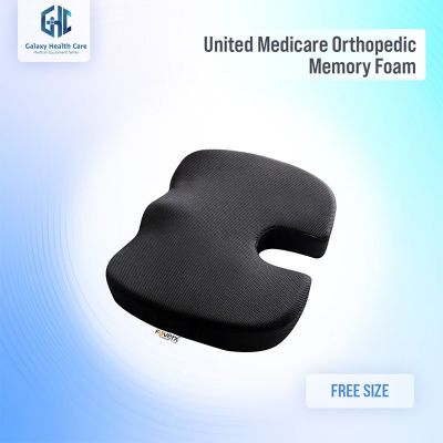 Picture of United Medicare Orthopedic Memory Foam Coccyx Seat Cushion for Tailbone Pain Relief – For Office/Home Chair - Int: One size
