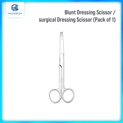 Picture of Blunt Dressing Scissor ⎜Surgical Dressing Scissor (Pack of 1) - Silver - Int: One size
