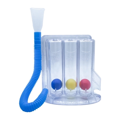 Picture of Three-ball Apparatus Vital Capacity Breathing Trainer Incentive Spirometer Lung Breathing Exerciser Rehabilitation Training - Multicolor - Int: One size