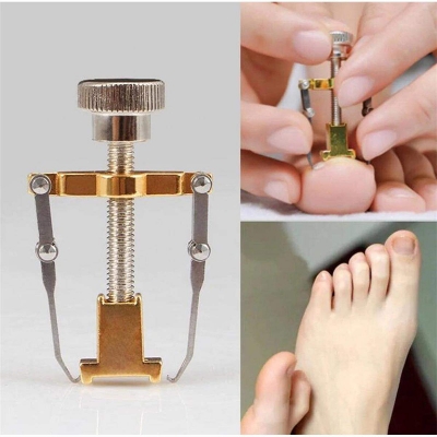 Picture of Ingrown Toenail Corrector Pedicure Toenail Fixer Foot Nail Care Orthotic Stainless Steel Treatment Onyxis Bunion Correction Tool - Gold - Int: One size