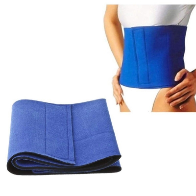 Picture of Adjustable Waist Trimmer Exercise Sweat Belt Fat Burner Shaper Slimming Lose Weight Body Burn Cellulite For Men Women - Black - Int: One size