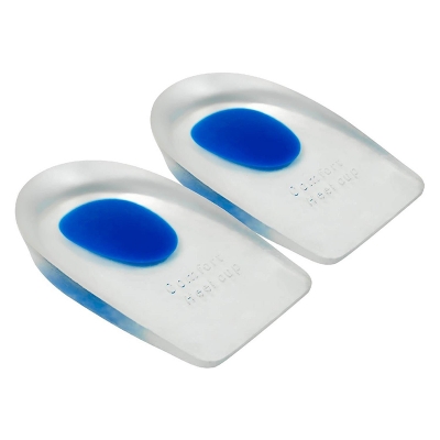 Picture of Silicone Gel Heel Protector Insole Cups for Swelling, Pain Relief, Foot Care Support Cushion for Men and Women - 1 Pair (Medium) - Multicolor