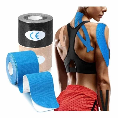 Picture of Kinesiology Tape Muscle Bandage Sports Cotton Elastic Adhesive Strain Injury Tape Knee Muscle Pain Relief Stickers - Multicolor - Int: One size