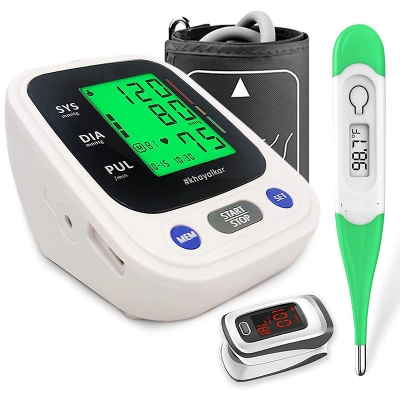 Picture of GALAXY Essential Health-check Kit | Digital BP Checking Machine, Digital Thermometer & Digital Pulse Oxmeter, Combo of 3 - Int: One size