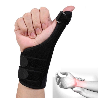 Picture of Long Thumb Brace for Arthretis Tandonitis Fits Both Right Hand and Left Hand Wrist Hands and Thumb Stebilizer for Thumb Sprain, Arthretis, Carpal Tunnel Syndrome - Black - Int: One size