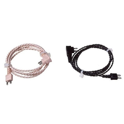 Picture of 2pin Universal Black/Beige Adapter Cable Hearing Aid Receiver For Pocket Wire Standard Power Cord - Int: One size