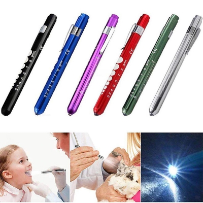 Picture of Portable LED Flashlight Work Light Medical First Aid Pen Light Torch Lamp With Pupil Gauge Measurements Doctor Nurse Diagnosis - Int: One size