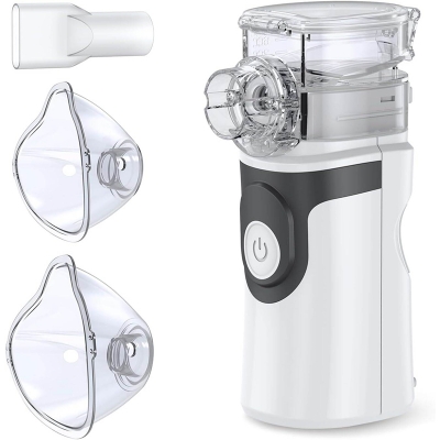 Picture of Portable Nebulizer, Handheld Mesh Nebulizer Machine for Adults and Kids, Metered - dose Inhaler Accessory, White