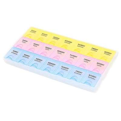 Picture of Medicine Storage Box 7 Day Weekly Organizer Medicine Pill Box - Multicolor - Int: One size