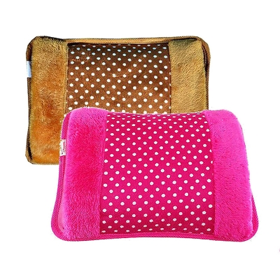 Picture of Electric heating gel pad (COMBO - PACK OF 2) hot water bag, heating bag electric Gel, Electric Hot Water bag for pain relief with soft velvet hand pocket - Hot Water Bag - Hot Water Bag - Multicolor - Int: One size