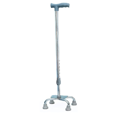 Picture of 4 Leg Walking Stick Height Adjustable Iron Stick Quadripod Stick Four Leg Chrome - Multicolor - Int: One size
