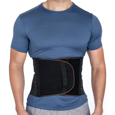 Picture of Abdominal Belt 9 Inch, Ideal for Lower Back Pain Relief, Slimming Waist, Post Delivery for Tummy Reduction, Breathable Material For Men & Women - Black