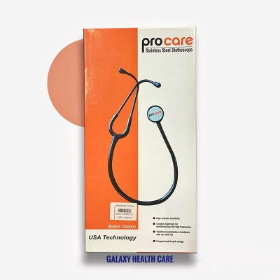 Picture of Procare Dulcet Black Stethoscope for Doctors and Medical Students - Black - Int: One size