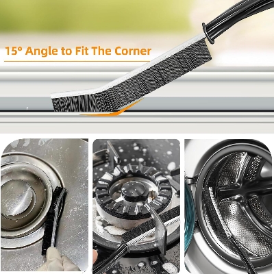 Picture of Grout Cleaning Brush Durable Hard Bristle Scrubber for Tile Gaps, Shower, Floor, Toilet & Kitchen Corners -2 pcs combo