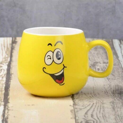 Picture of Emoji tea cups, happy smiley tea cups for office or home decorate, Guest serving special emoji tea cups,puja special gift - Coffee Mug (ETC2)