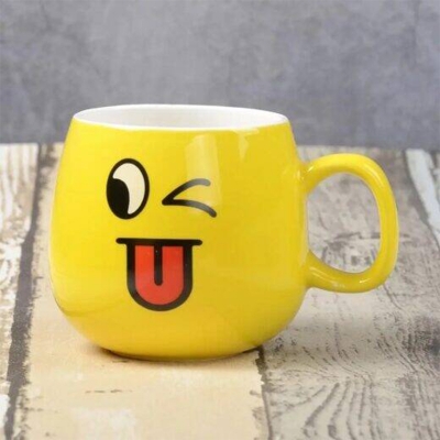 Picture of Emoji tea cups, happy smiley tea cups for office or home decorate, Guest serving special emoji tea cups,puja special gift - Coffee Mug (ETC3)