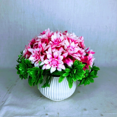 Picture of Artificial Flowers & plants in plastic vases --15-17 cm - Home Decoration Item, Jime shops Flowers (ST7)