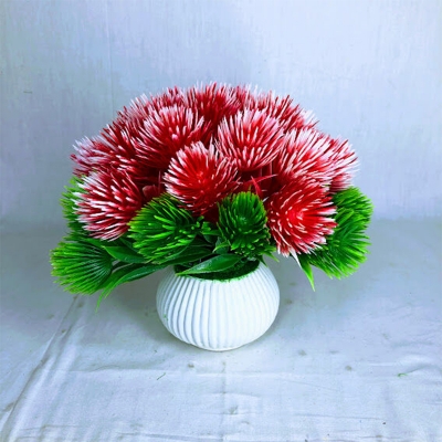 Picture of Artificial Flowers & plants in plastic vases --15-17 cm - Home Decoration Item, Jime shops Flowers (Yellow)