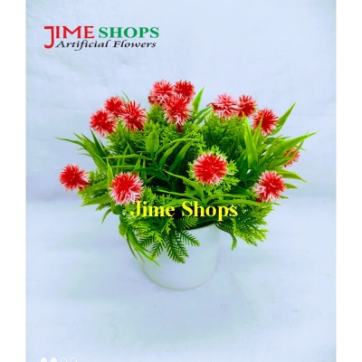 Picture of Artificial Flowers & plants in plastic vases --15-17 cm - Home Decoration Item, Jime shops Flowers (ST12)