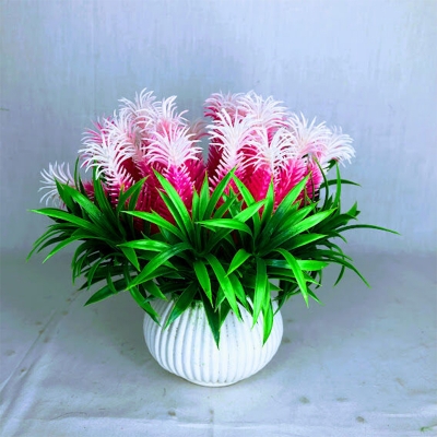 Picture of Artificial Flowers & plants in plastic vases --15-17 cm - Home Decoration Item, Jime shops Flowers (ST20)