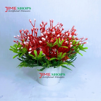 Picture of Artificial Flowers & plants in plastic vases --15-17 cm - Home Decoration Item, Jime shops Flowers (Purple)
