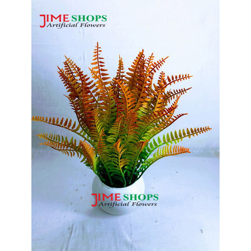 Picture of Artificial flower and plants in plastic vases--Bonsai 11.5inc/29cm For Table Or Corner Decoration - Home Decoration Item (Red Pink)