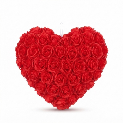 Picture of Love or Heart Shape Plush Pillow, Valentine Trending gifts (12x12inc) (Multicolor)