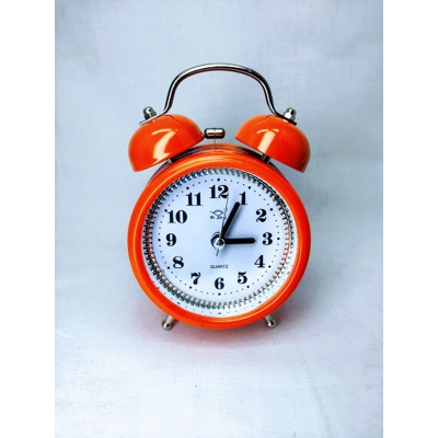 Picture of Double Bell Desk Table Alarm Clock - Clock - Wall Clock (Orange)