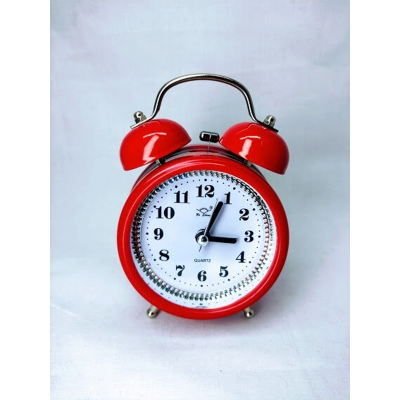 Picture of Double Bell Desk Table Alarm Clock - Clock - Wall Clock (Maroon)
