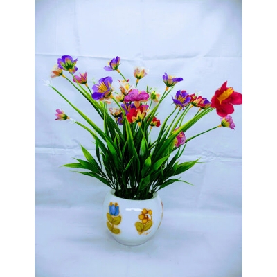 Picture of Artificial Wildflower & Plant 38Cm In Plastic Pot For Decoration - Home Decoration Item (Ceramic to 3)