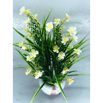 Picture of Artificial WildFlower & plant 30cm in Ceramics or Bambo pot for Decoration - Home Decoration Item - Home Decoration Item - artificial flower (Green)