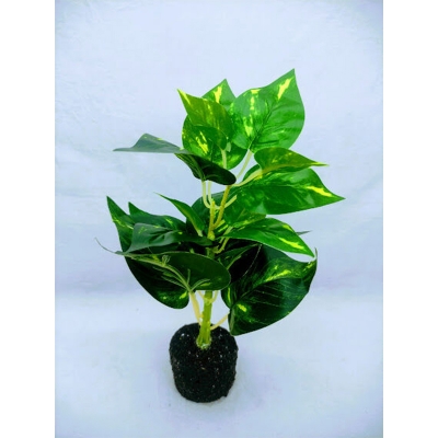 Picture of Artificial Leaves & Plant 9inc In plastic Pot For Office Decoration,jime shops flowers (Green Leaves 2)
