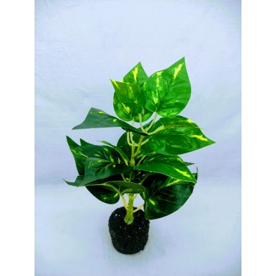 Picture of Artificial Leaves & Plant 9inc In plastic Pot For Office Decoration,jime shops flowers (Green Leaves 2)